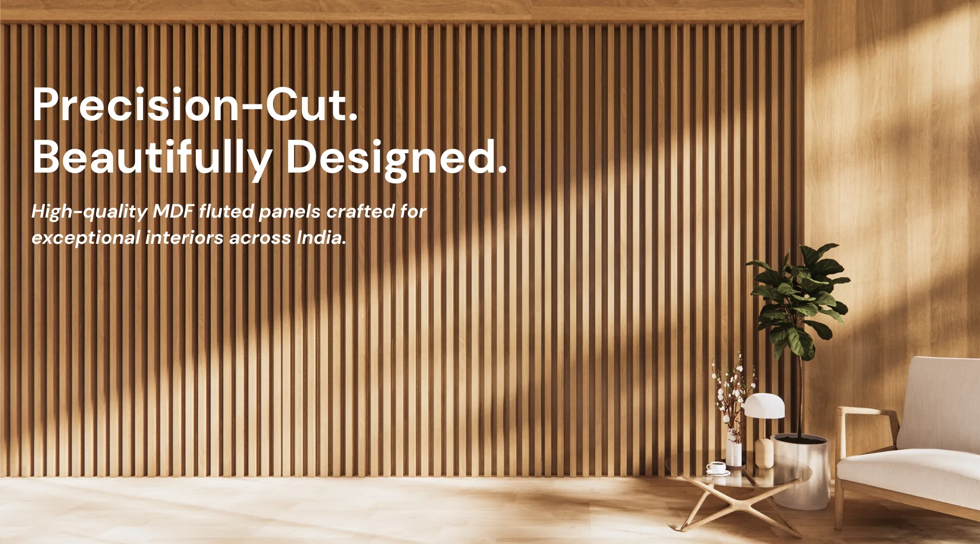 MDF Fluted Wall Panels, CNC Cutting, MDF CNC fluted wall panels ahmedabad